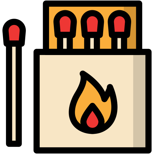 Camping, match, outdoor, camp, travel icon