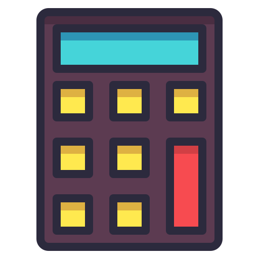 Calculator, math, school, tool icon