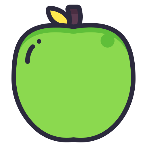 Apple, fruit, school, science icon