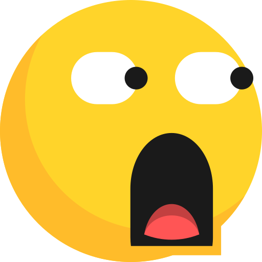 Emoji, expression, glared, shocked, surprised icon