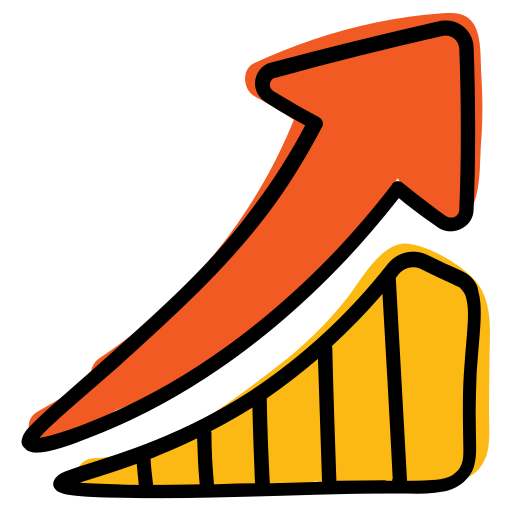 Chart, growth, invest, market, stock icon