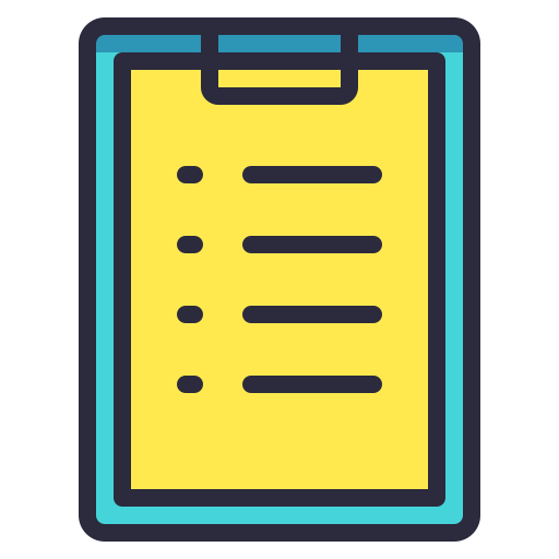 Academic, clip, exam, note, paper icon