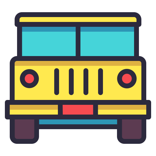 Bus, school, transport, vehicle icon