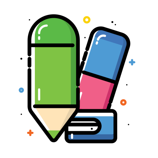 Cutter, eraser, office, pencil, remove, school, sharpener icon