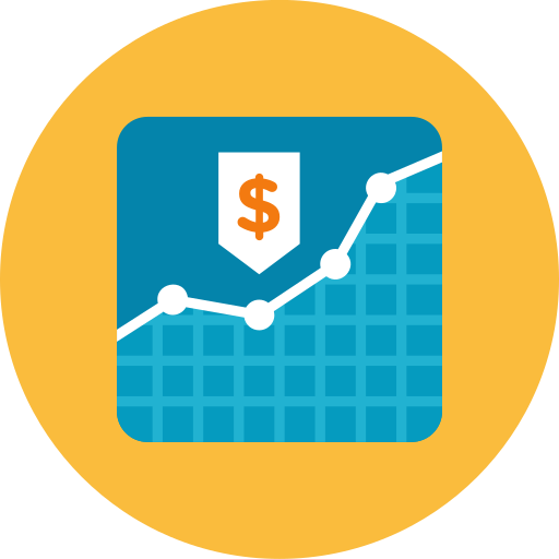 Graph, money icon