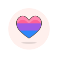 Bisexual,Flag,Heart