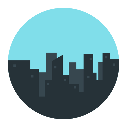 Architecture, building, busy, city, landscape, town icon