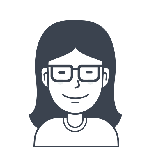 Avatar, female, girl, glasses, person, user icon