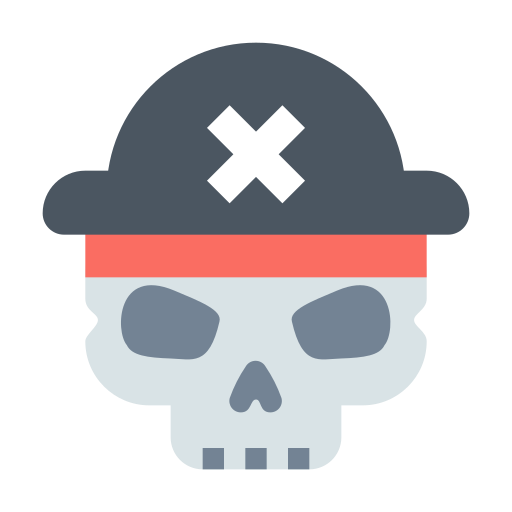 Halloween, pirate, skull icon