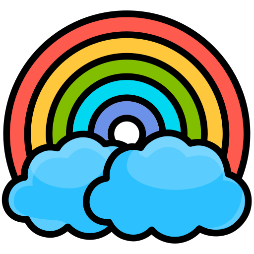 Cloud, forecast, rainbow, weather icon