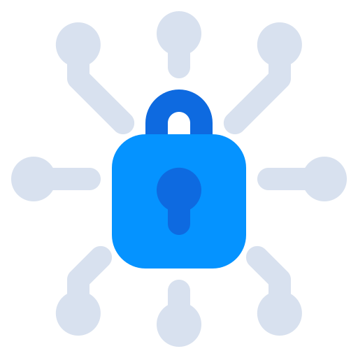 Cyber, internet, lock, locked, padlock, protection, security icon