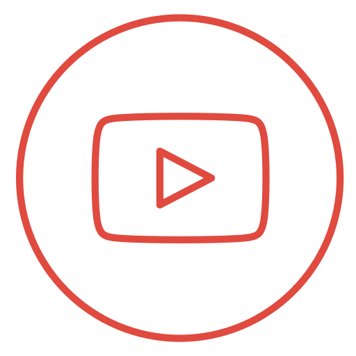 Line, neon, social, youtube, media, movie, video icon