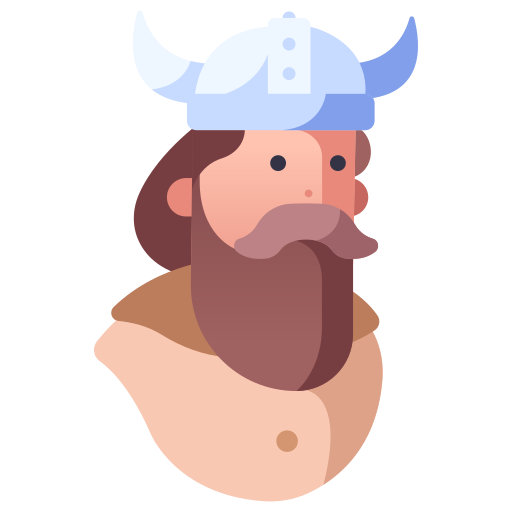 Barbarian, beard, fantasy, helmet, man, viking, warrior icon