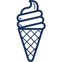 Cone, cream, dessert, ice, sweet icon