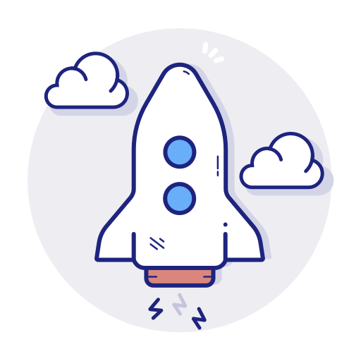 Rocket, spaceship, start, startup icon