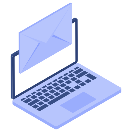 Laptop, email, envelope, letter icon