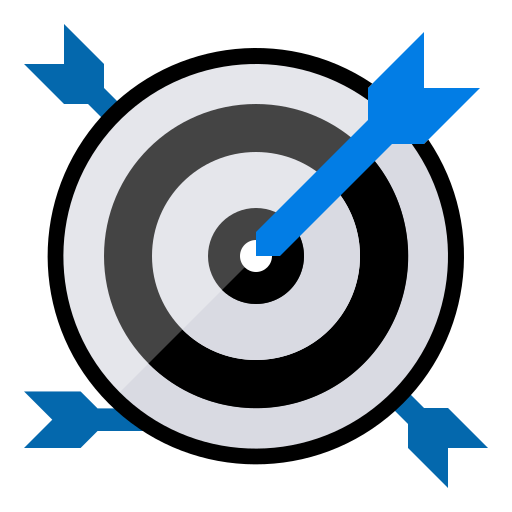 Goal, idea, objective, target, think icon