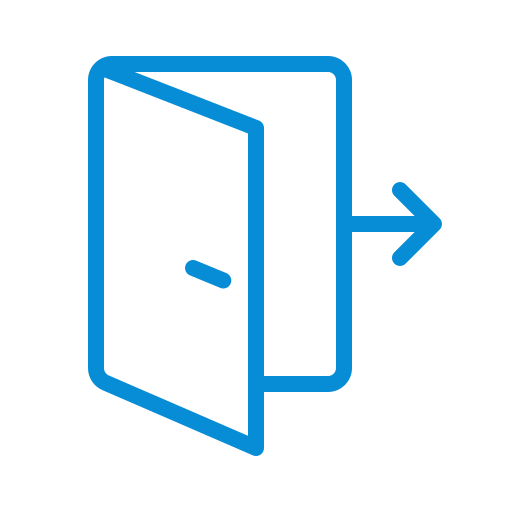 Door, exit, logout, open, out icon