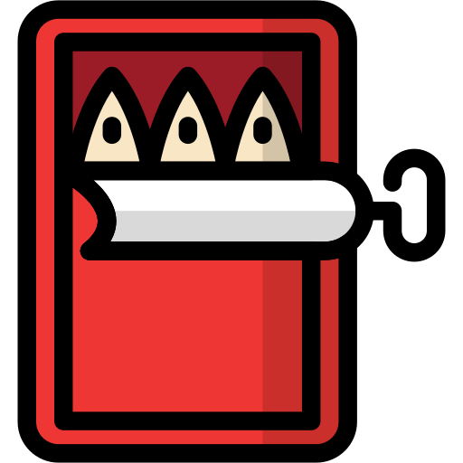 Camping, canned, food, fish, meal, cooking icon
