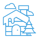 Cabin,Cloud,Home,House,Tree,Winter