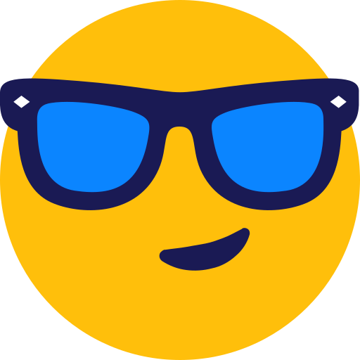 Cool, smiley, sunglasses icon