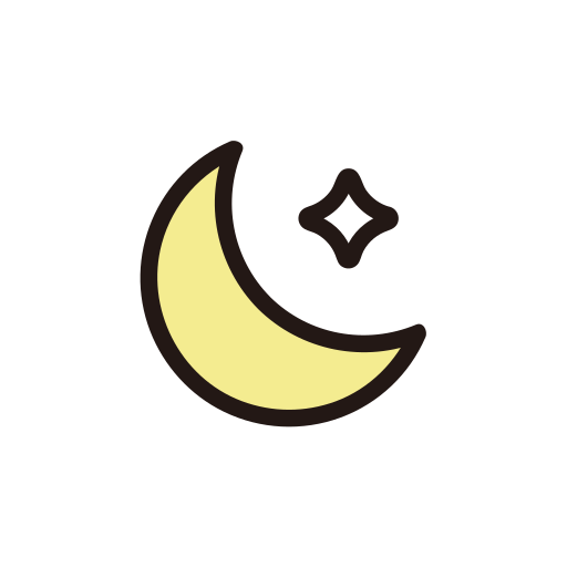 Weather, moon, moonlight, night icon