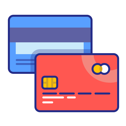 Cards, credit, method, pay, payment, purchase icon