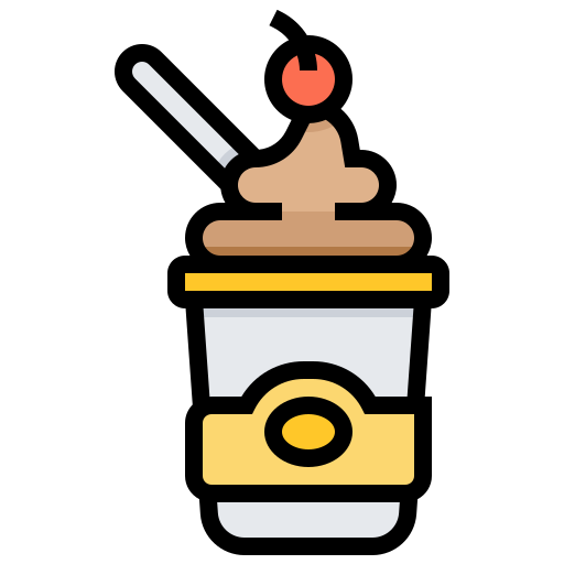 Cream, cup, frozen, ice, sweets icon