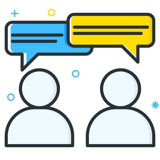 Conversation, employee, job, seeker, unemployee, work icon