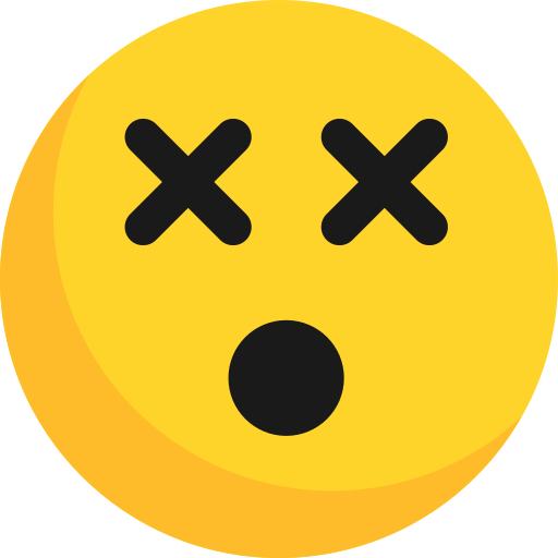 Blank, dead, emoticon icon