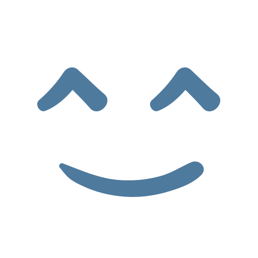 Emoji, emoticon, happy, satisfacted, smile icon