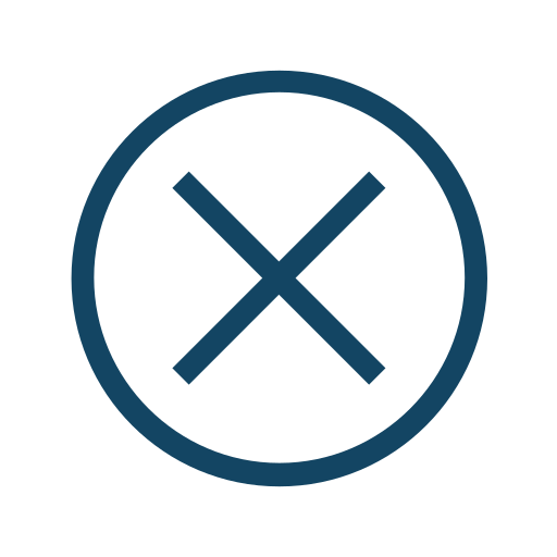 Close, no, reject icon