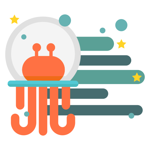 Alien, creature, galaxy, monster, octopus, space, ufo icon