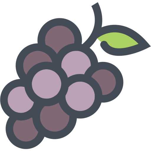 Food, fruit, grape, grapes, healthy, juice, vegetable icon