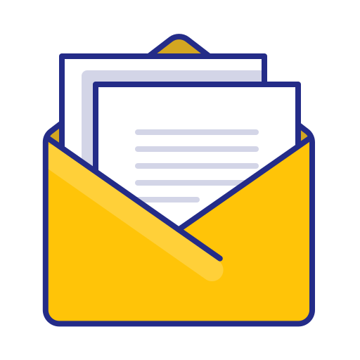 Documents, email, envelope, feed, letter, newsletter, post icon