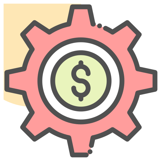 Coin, money, setting icon