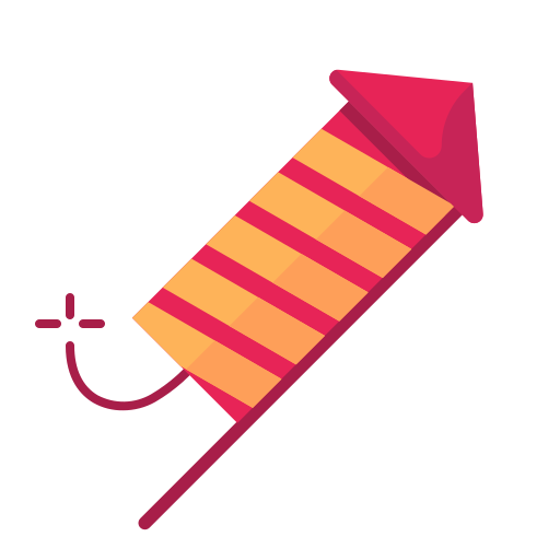 Newyears, party, rocket icon