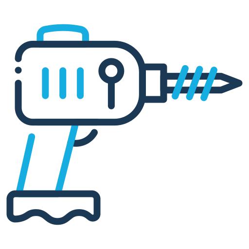 Building, construction, drill, industry icon