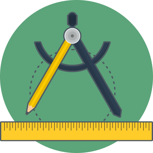 Precision, ruler, sketch icon