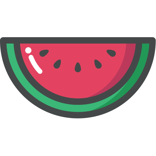 Food, fruit, organic, vegan, vegetarian, watermelon icon