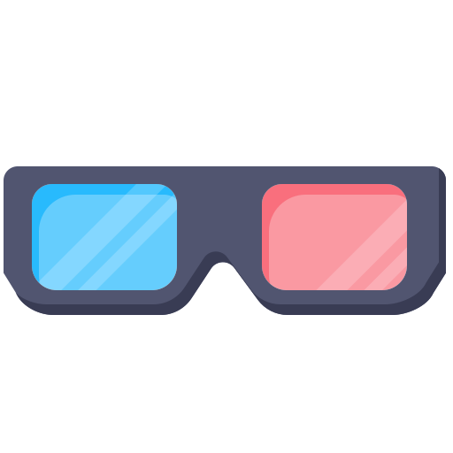Cinema, glasses, layer, movie, photo icon