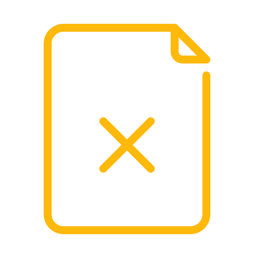 Cancel, delete, doc, document, forbidden, remove icon