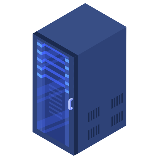 Rack, server, center, data icon