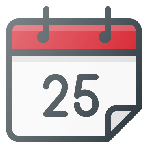 Calendar, christmas, date, december icon