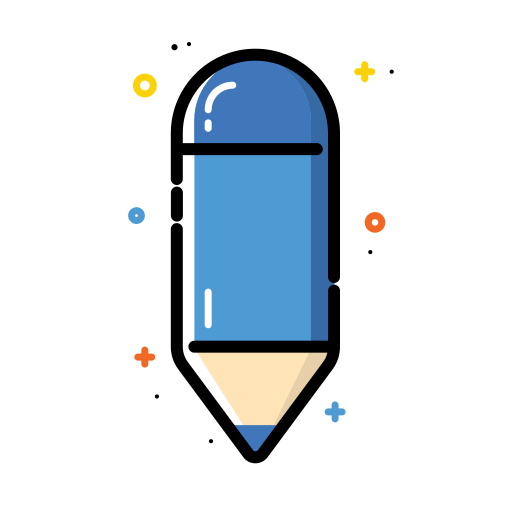 Colorful, office, pencil, school icon