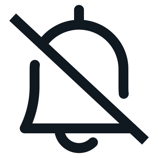 Bell, mute, notification, notify, ring icon