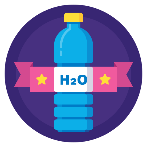 Badge, bottle, drink, h2o, hydration, sport, water icon