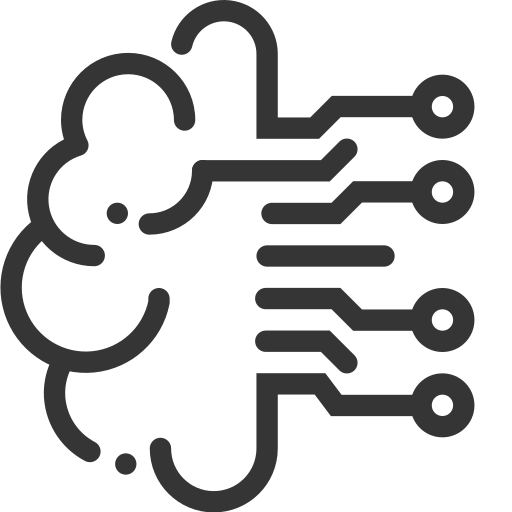 Artificial, brain, computer, consciousness, electronic, intelligence, processor icon