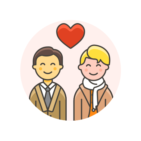 Couple, gay, love icon