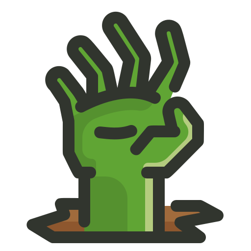 Evil, halloween, hand, undead, zombie icon